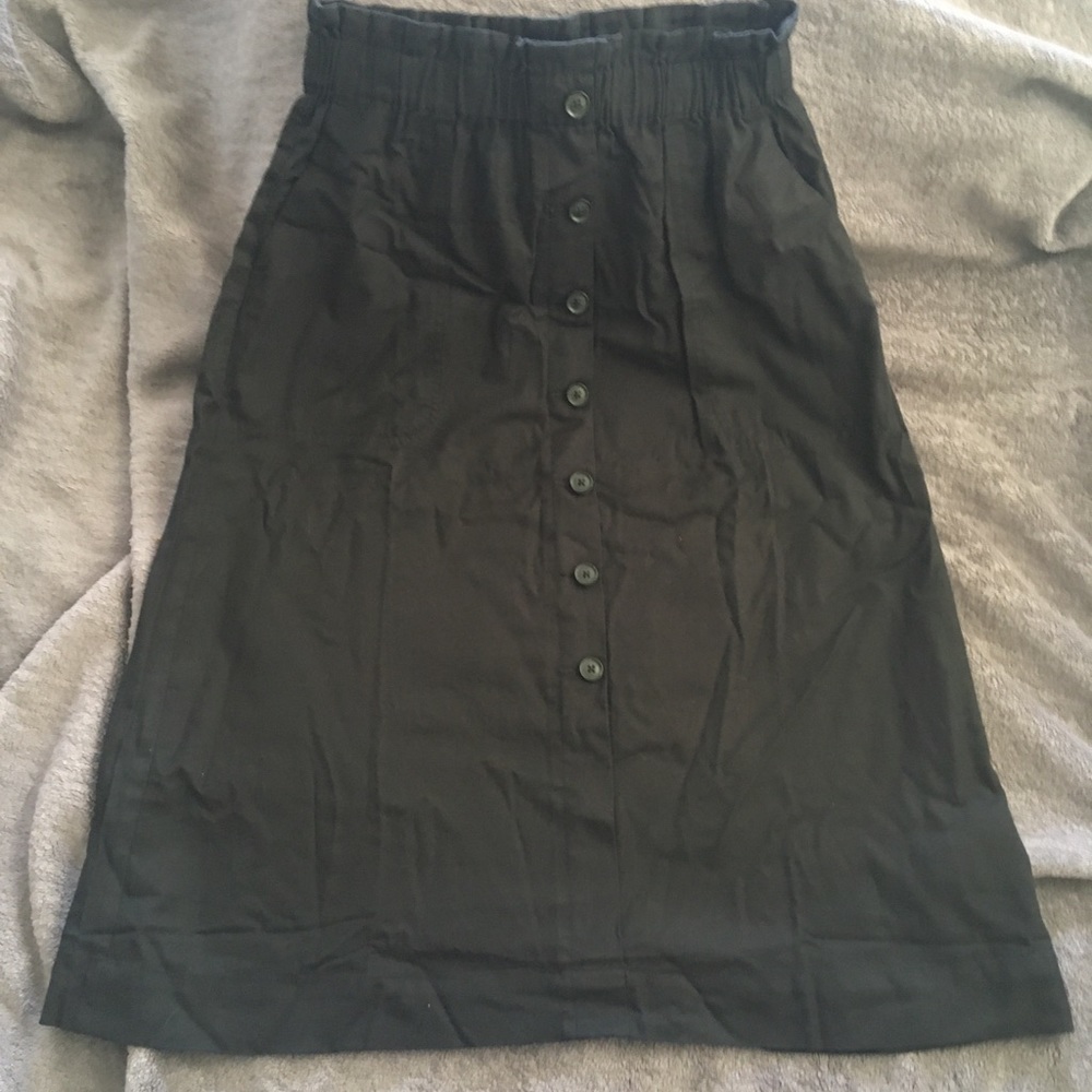 Madewell Midi Skirt, NWT, Small, black